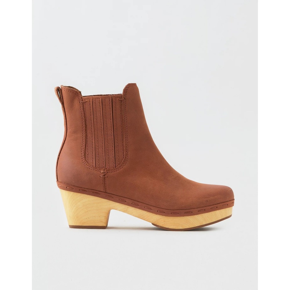 Frye & Co Odessa Chelsea Boots Womens 8.5 Boho Clog Grunge Festival Western Rust